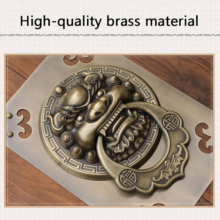 Amazon.com: Brass Door Knocker Strike Plate Lion Door